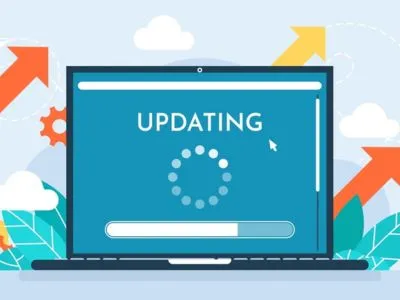 write updating on laptop